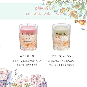 Amazon.co.jp: GOLWIS 2層 アロマキャンドル 2個入り ジェル